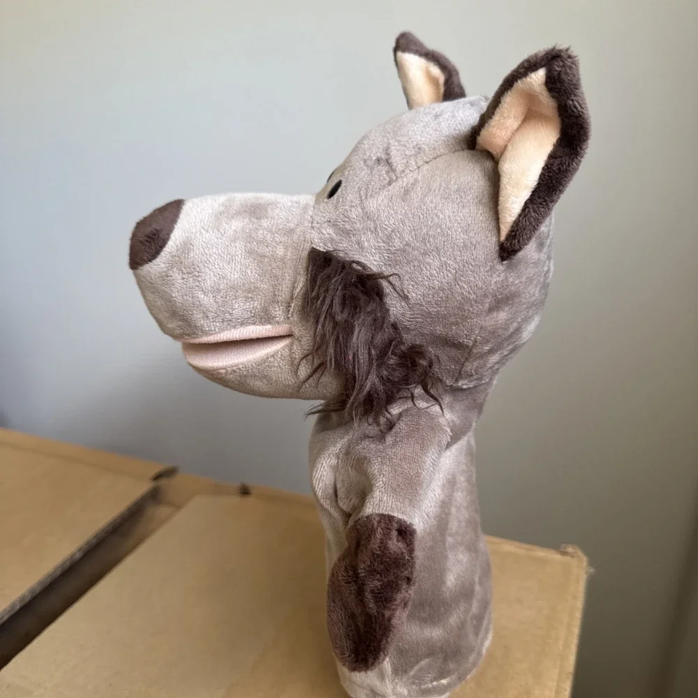 Wolf Open Mouth Hand Puppet Animal Pretend‎ Play Storytelling 9